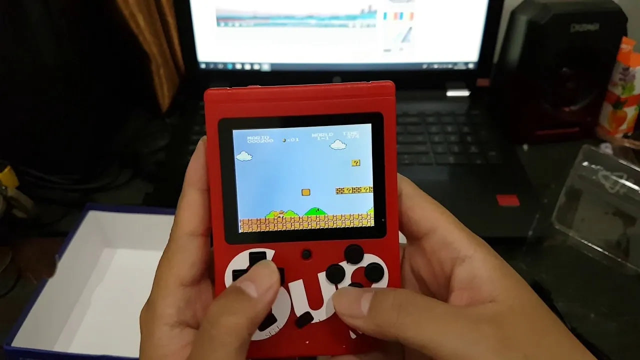 retro konzola sa starim igricama, super mario, contra