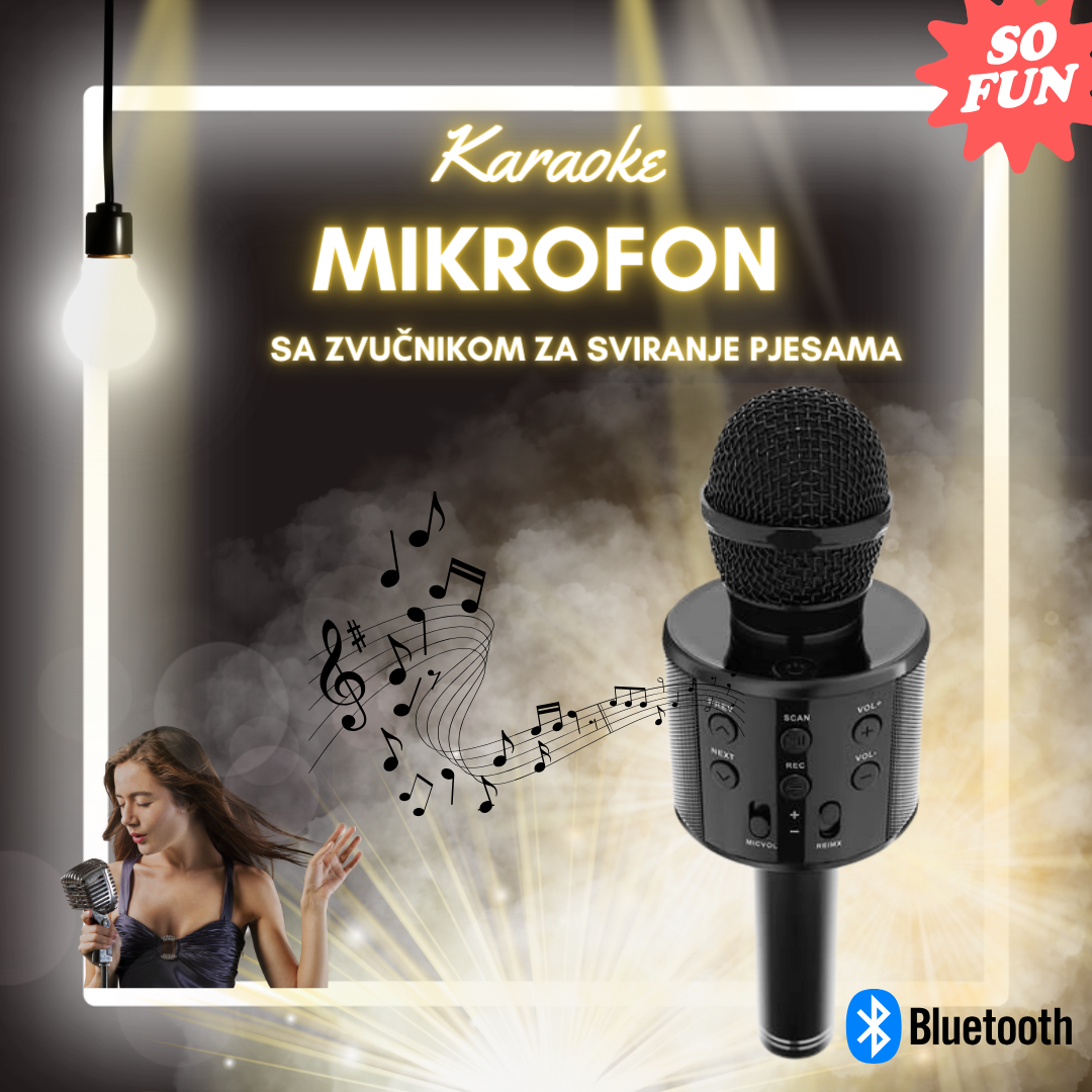 Karaoke mikrofon sa zvučnikom