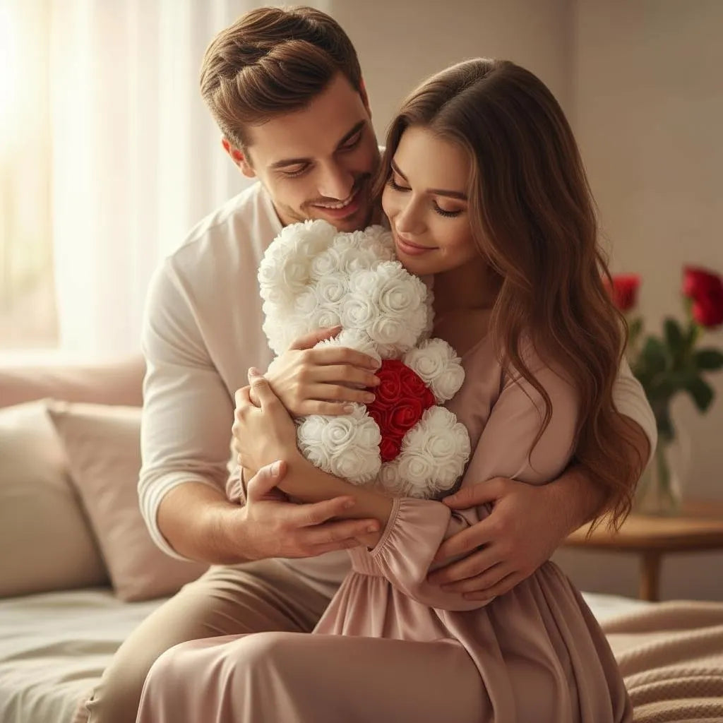 medvjedic od ruža, poklon